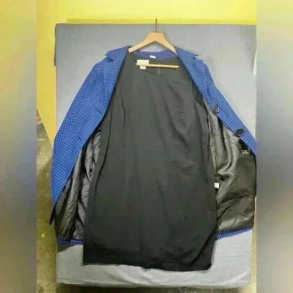 Jessica London Vintage Black & Blue Houndstooth Coat and Dress Womens 18W Plus - Picture 5 of 8